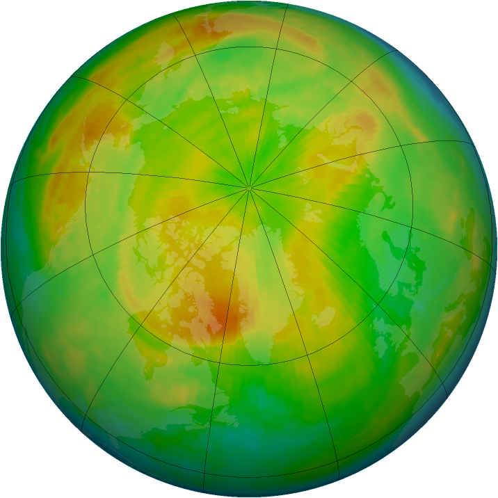 Arctic ozone map for 01 May 1993